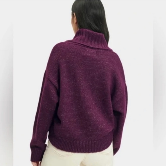 UGG Purple Cowl Neck Sweater Soft Knit - Picture 2 of 8